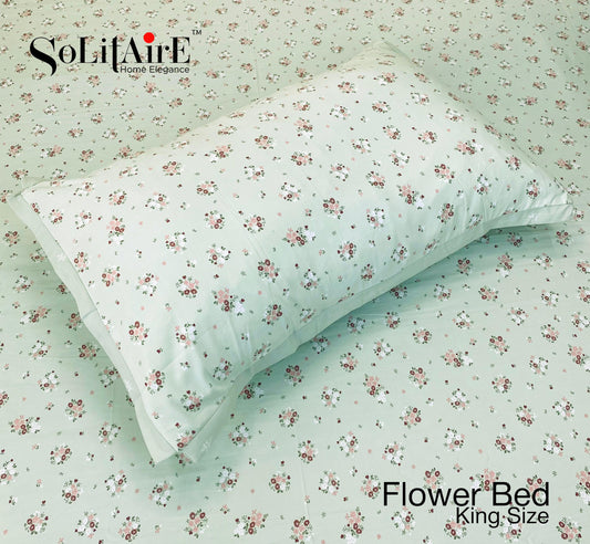 FLOWER BED King Size Jointless Bedsheet Set