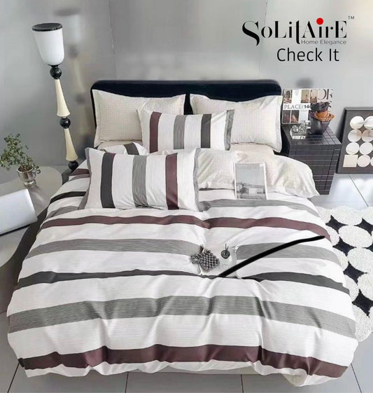 Check It Glazed Cotton Double Bed Sheet