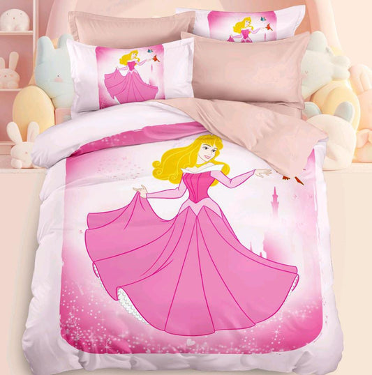 Kids Den Jointless King Size Panel Print Bedsheet Set