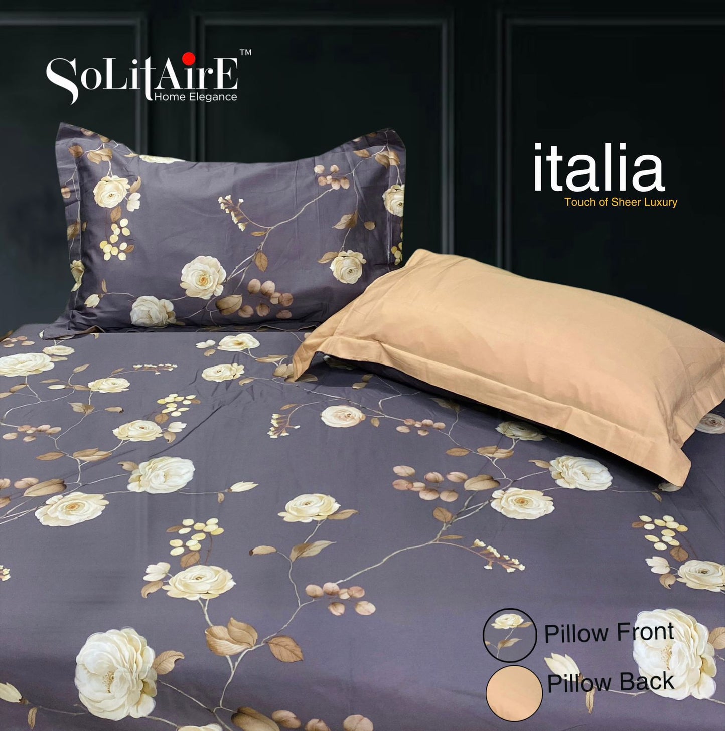 Italia King Size Bedsheet Luxury Bedding Set