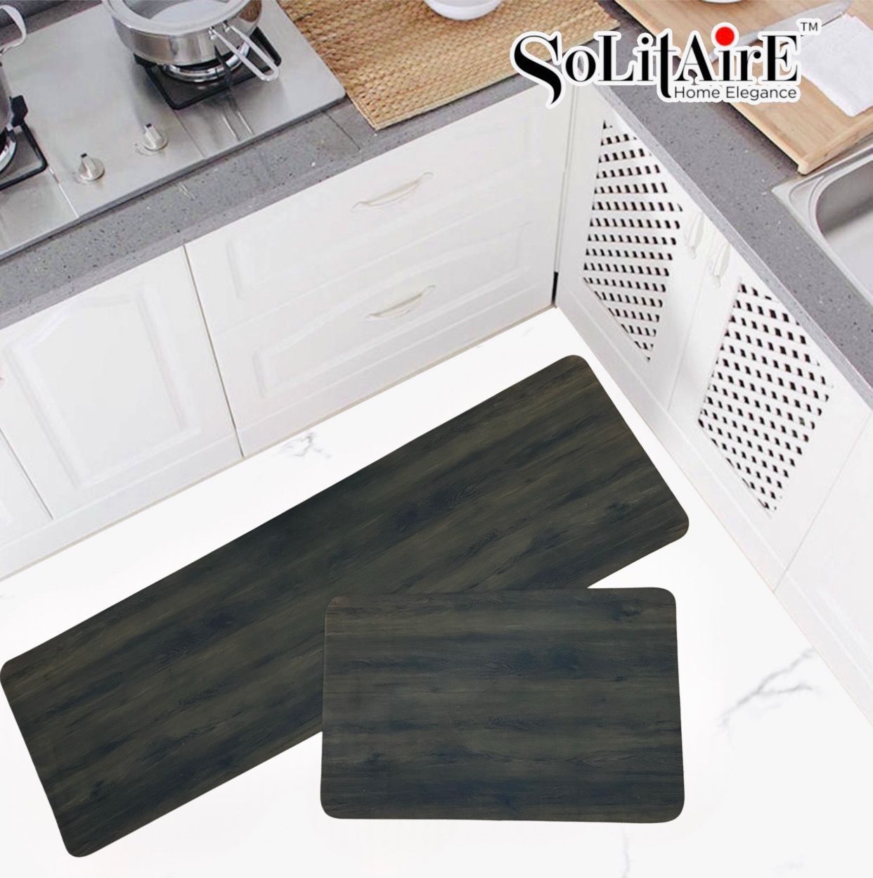 Premium Anti-Slip Waterproof Kitchen Floor Mat Set