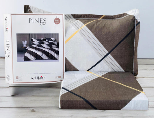 Pines King Size Bedsheet Set With 2 Pillow Covers