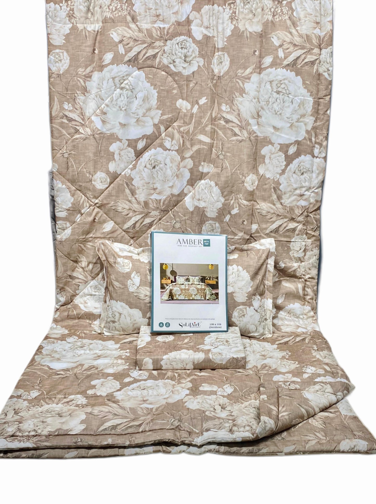 Amber Digital Printed Jointless King Size Complete Comforter Set