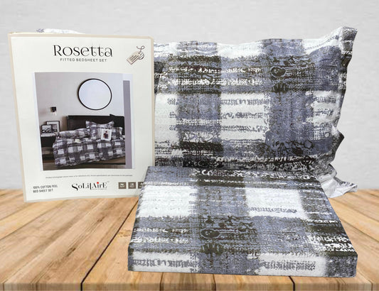 Rosetta Fitted Bedsheet Set With Pillow Covers