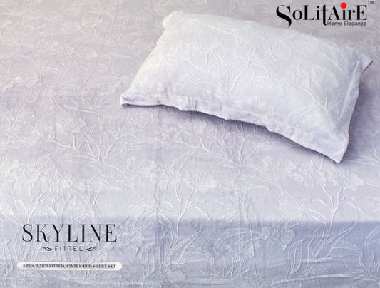 Skyline Fitted King-Size Bed Set Italian Cashmere Feel – Super-Soft, Warm & Skin-Friendly
