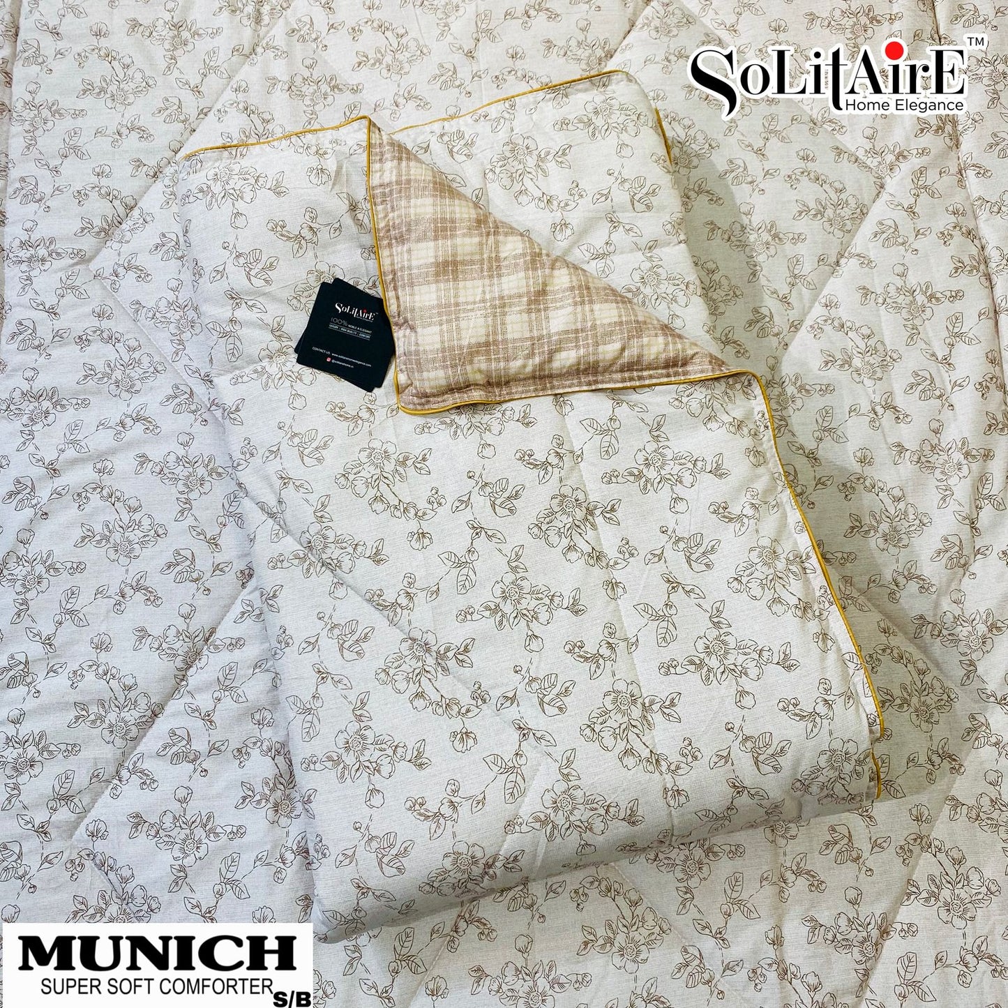 MUNICH Reversible Ultra Super Soft Comforter Size Double Bed