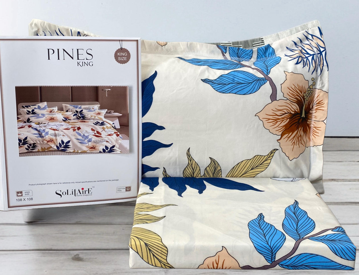 Pines King Size Bedsheet Set With 2 Pillow Covers