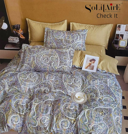 Check It Glazed Cotton Double Bed Sheet