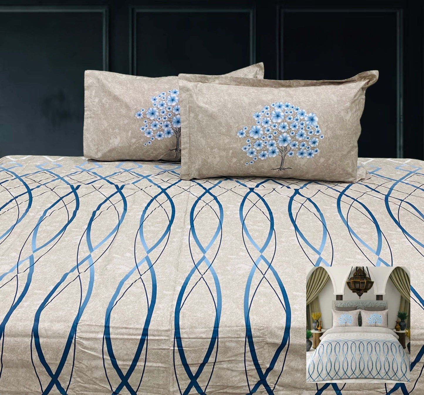 MYSTIQUE 300-THREAD COUNT COTTON BEDSHEET
