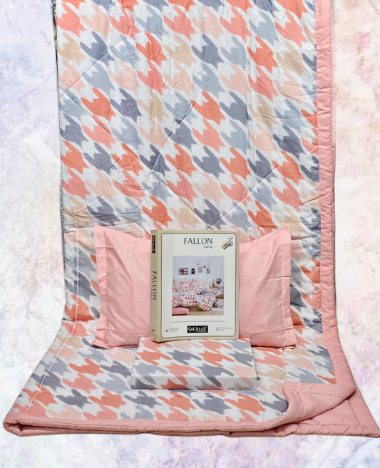 FALLON 4-Piece Comforter Set with Bedsheet with Pillow Covers & Reversible AC Comforter