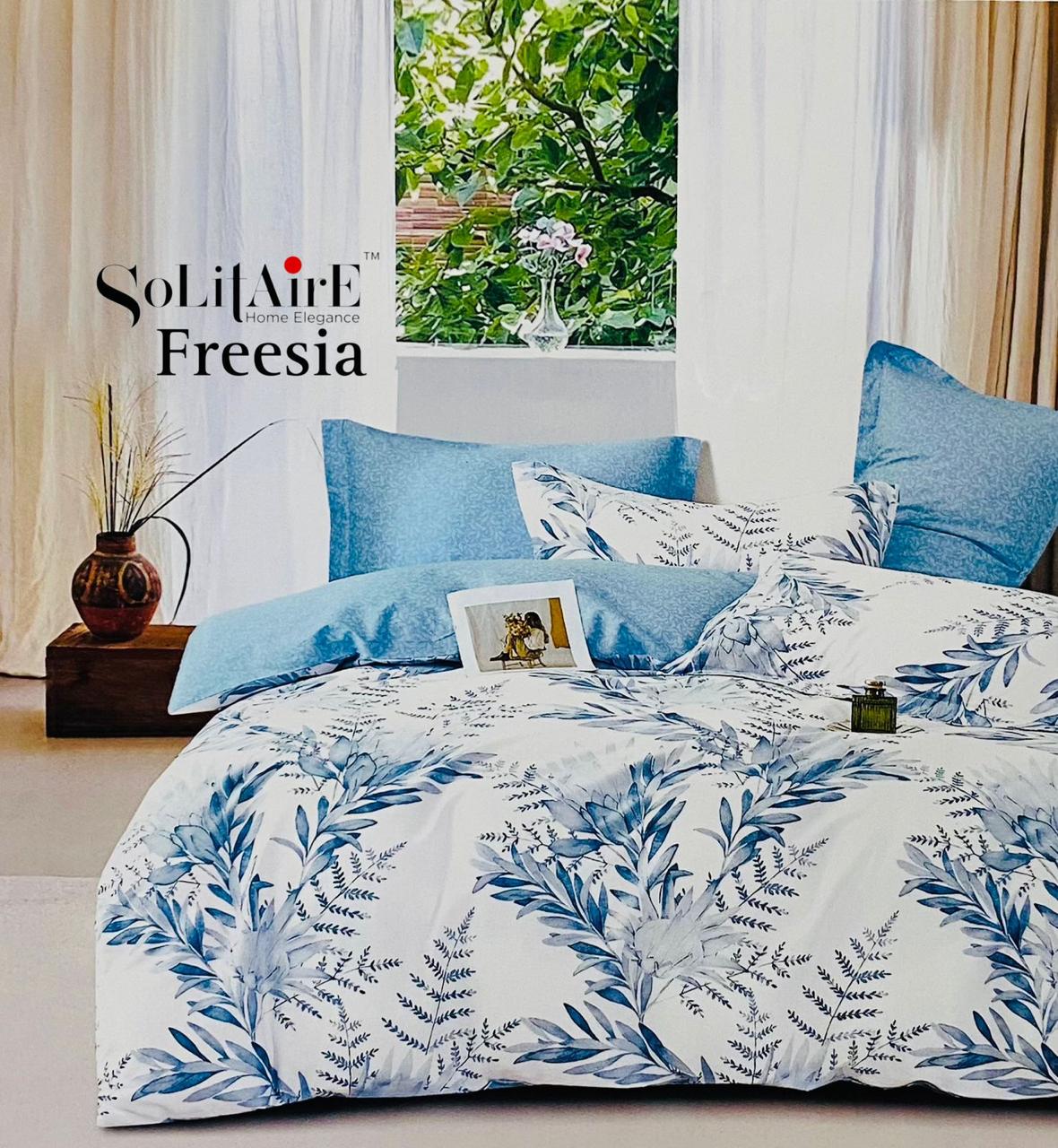 🌸 FREESIA 100% Cotton Queen Size Bedsheet Set