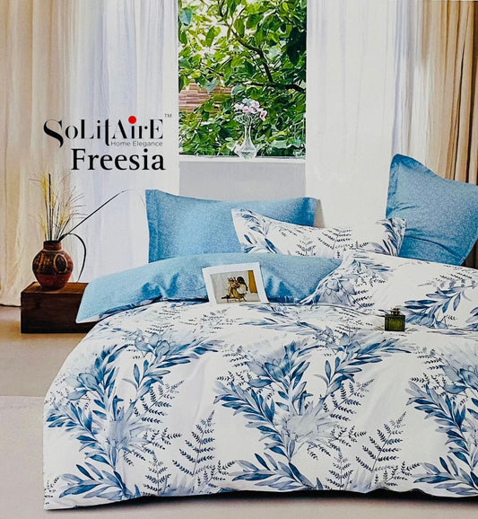 🌸 FREESIA 100% Cotton Queen Size Bedsheet Set