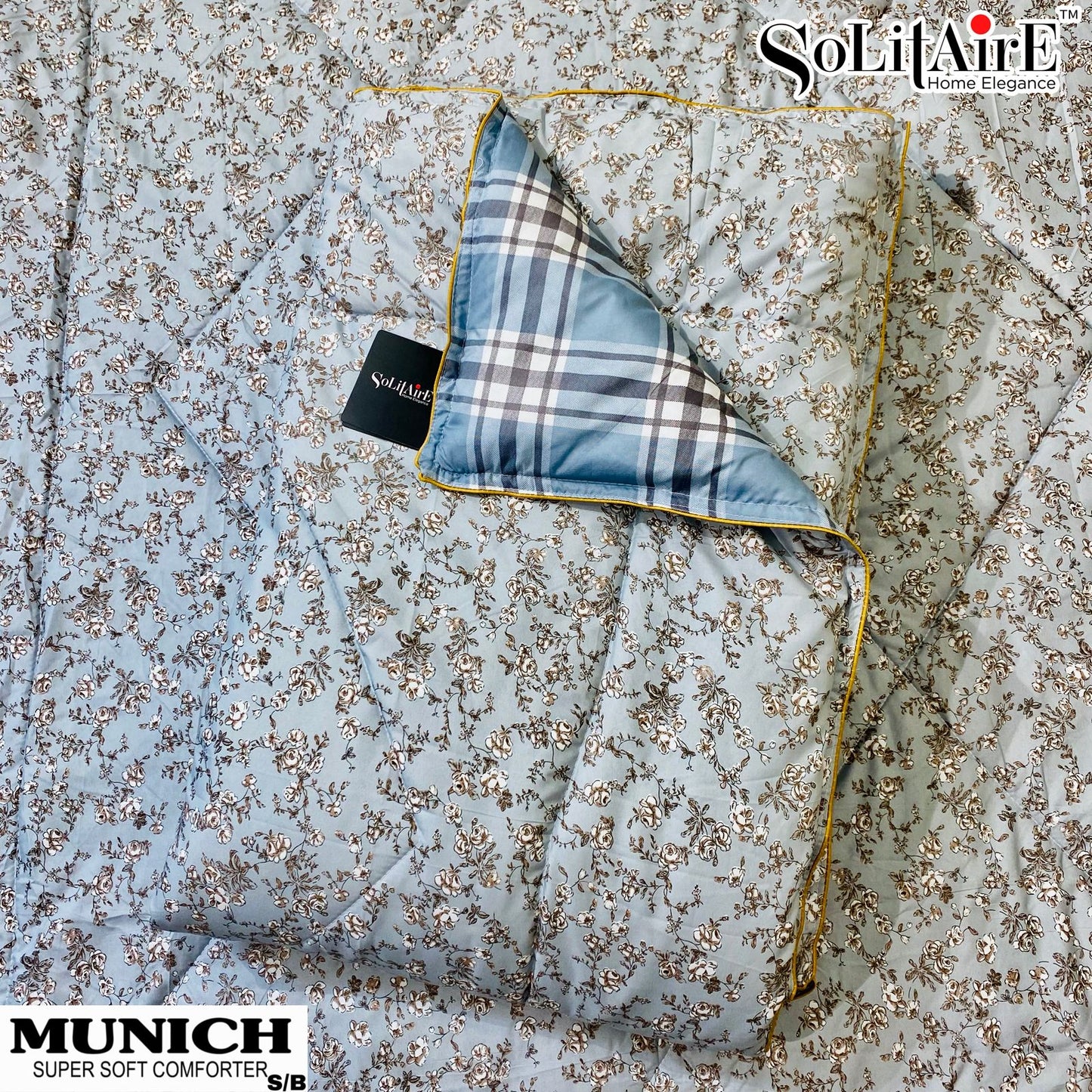 MUNICH Reversible Ultra Super Soft Comforter Size Double Bed