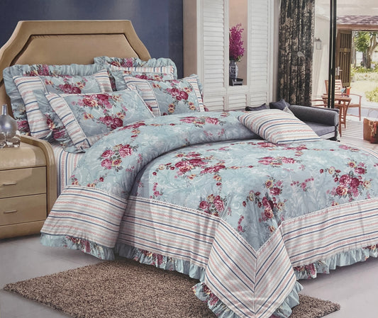 FORBED KING Bedsheet (with Frill Pillows)