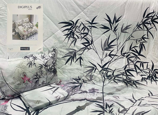 Digiplus Digitally Printed King Size Bedsheet With Reversible AC Comforter