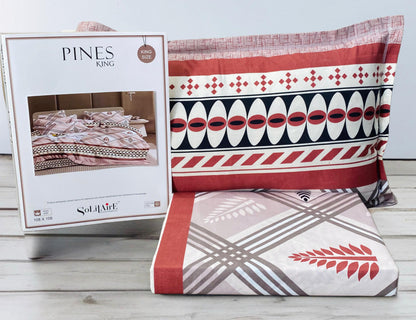 Pines King Size Bedsheet Set With 2 Pillow Covers