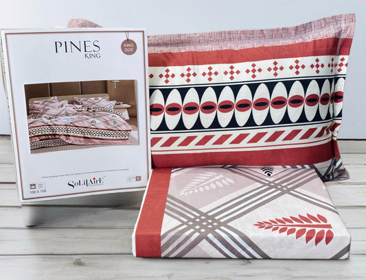Pines King Size Bedsheet Set With 2 Pillow Covers