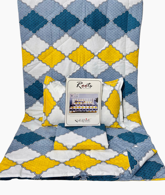 Roots 4 Pc Reversible Double Bed Size Comforter Set