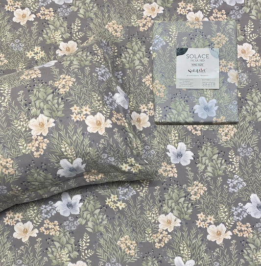 SOLACE PRINT JAQUARD King Size Jointless Bedsheet