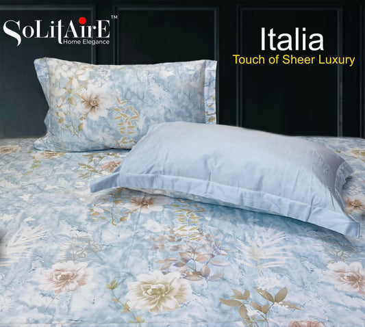 Italia 100% Organic Cotton King Size Premium Bedsheet