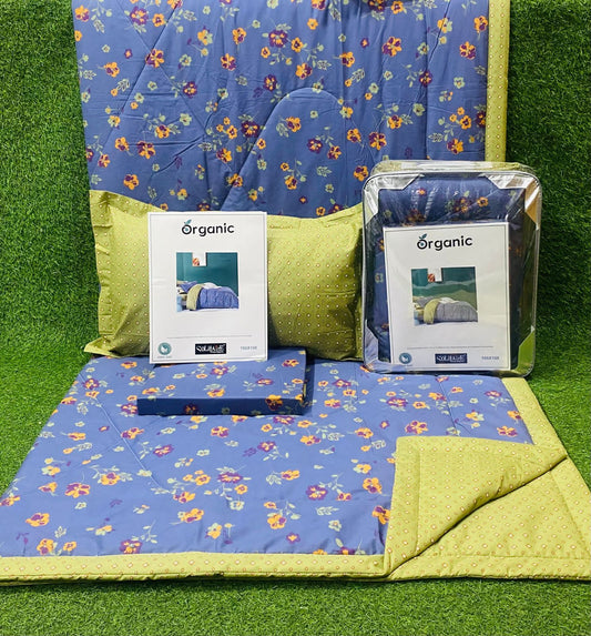 Organic King Full 4-Piece Comforter Set 100% Organic Cotton