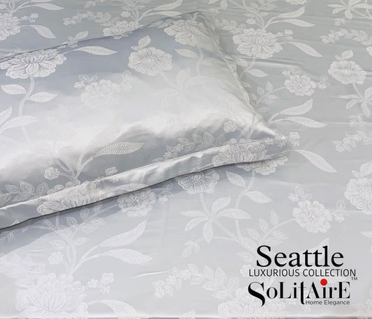 Seattle Jaquard King Size Jointless Bedsheet Set