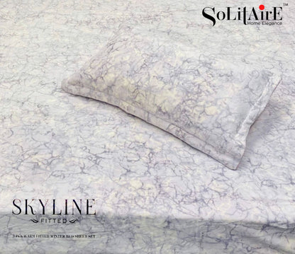 Skyline Fitted King-Size Bed Set Italian Cashmere Feel – Super-Soft, Warm & Skin-Friendly