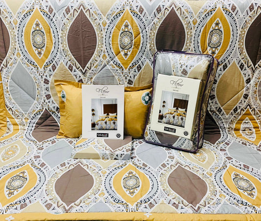 Fleur 100% Cotton King-Size 4-Piece AC Bedding Set