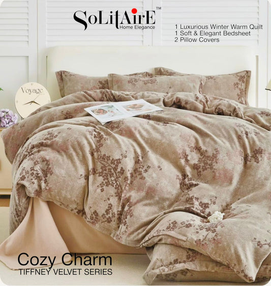 Cozy-Charm Warm King Size Cashmere Winter Quilt