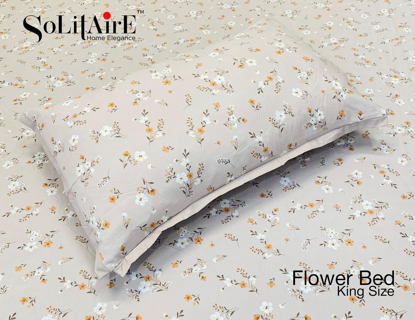 FLOWER BED King Size Jointless Bedsheet Set