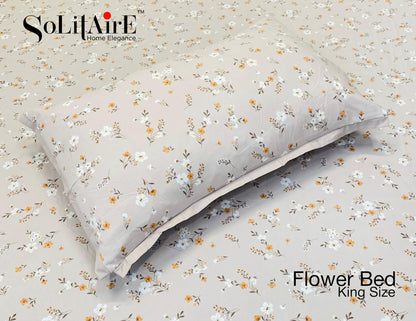 FLOWER BED King Size Jointless Bedsheet Set