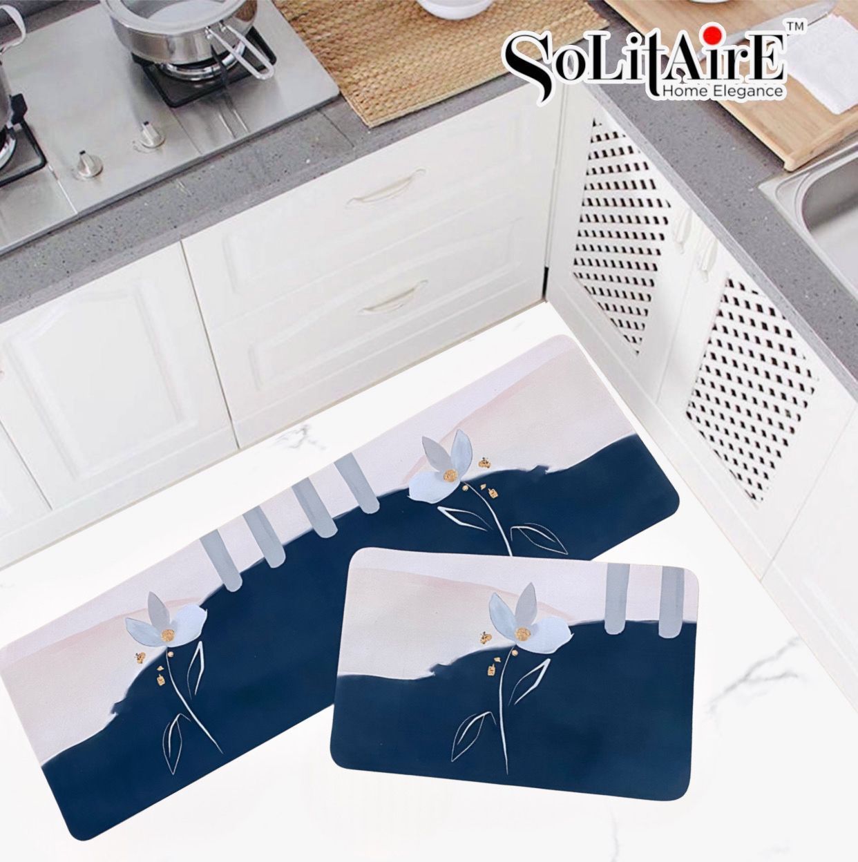 Premium Anti-Slip Waterproof Kitchen Floor Mat Set