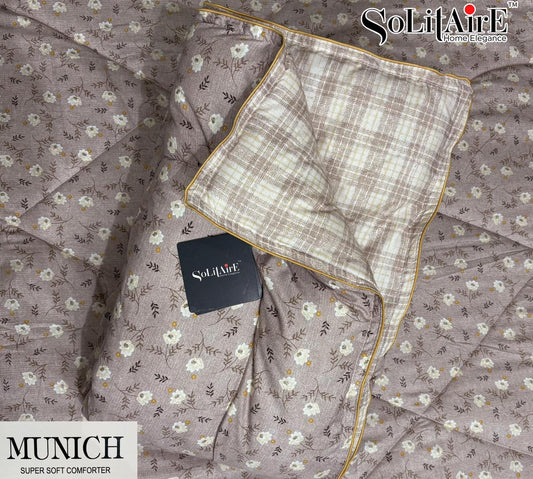 MUNICH Reversible Ultra Super Soft Comforter Size Double Bed