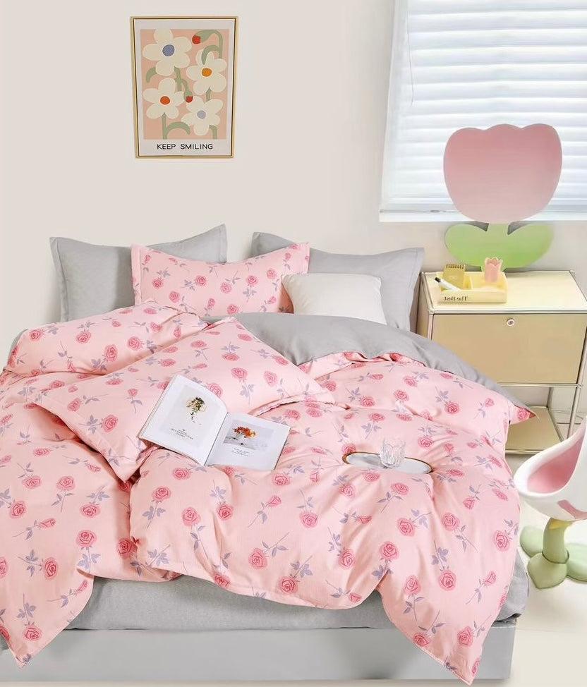 FLOWER BED KING SIZE BEDSHEET SET