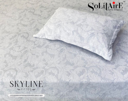 Skyline Fitted King-Size Bed Set Italian Cashmere Feel – Super-Soft, Warm & Skin-Friendly
