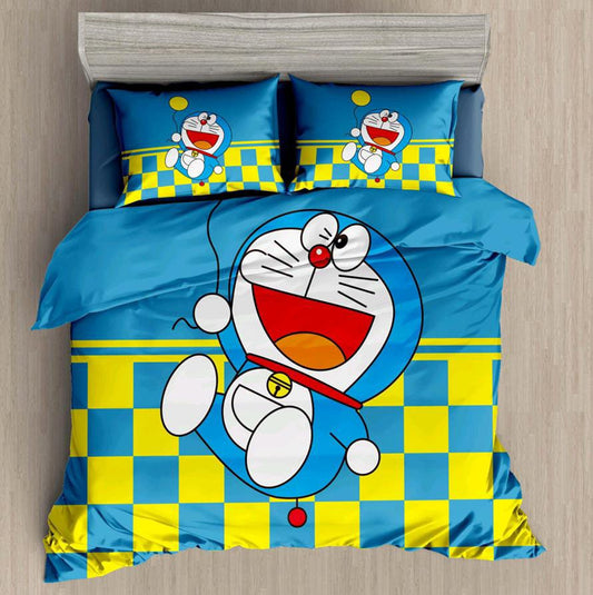 Kids Den Jointless King Size Panel Print Bedsheet Set