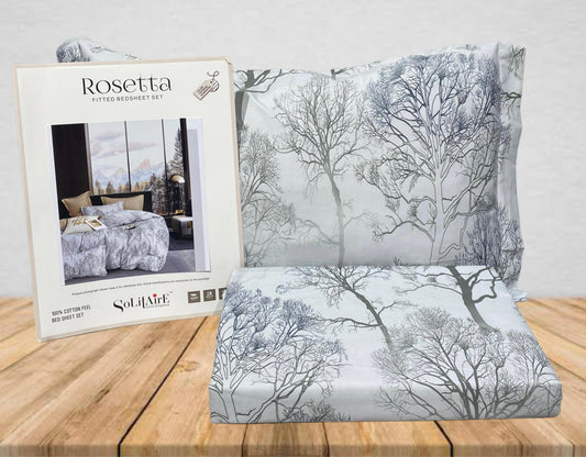Rosetta Fitted Bedsheet Set With Pillow Covers