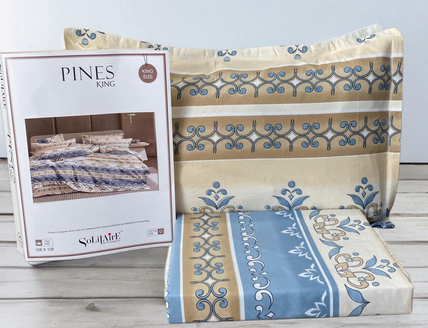 Pines King Size Bedsheet Set With 2 Pillow Covers