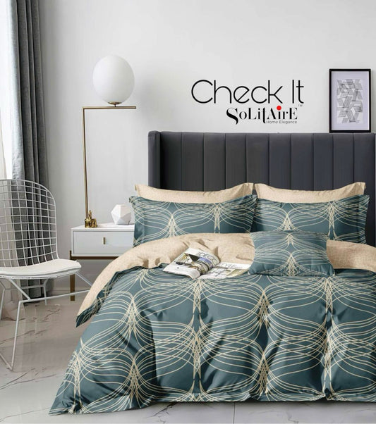Check It Glazed Cotton Double Bed Sheet