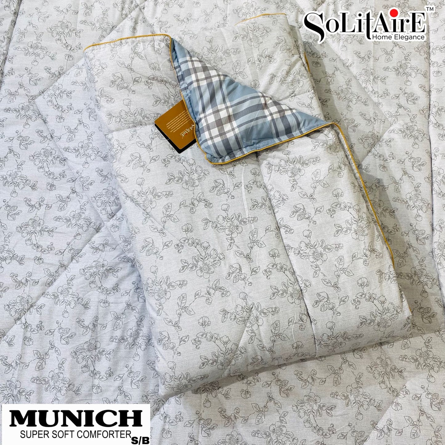 MUNICH Reversible Ultra Super Soft Comforter Size Double Bed