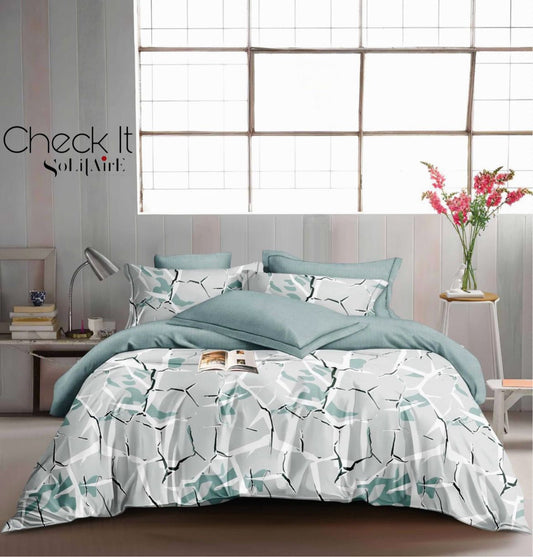 Check It Glazed Cotton Double Bed Sheet