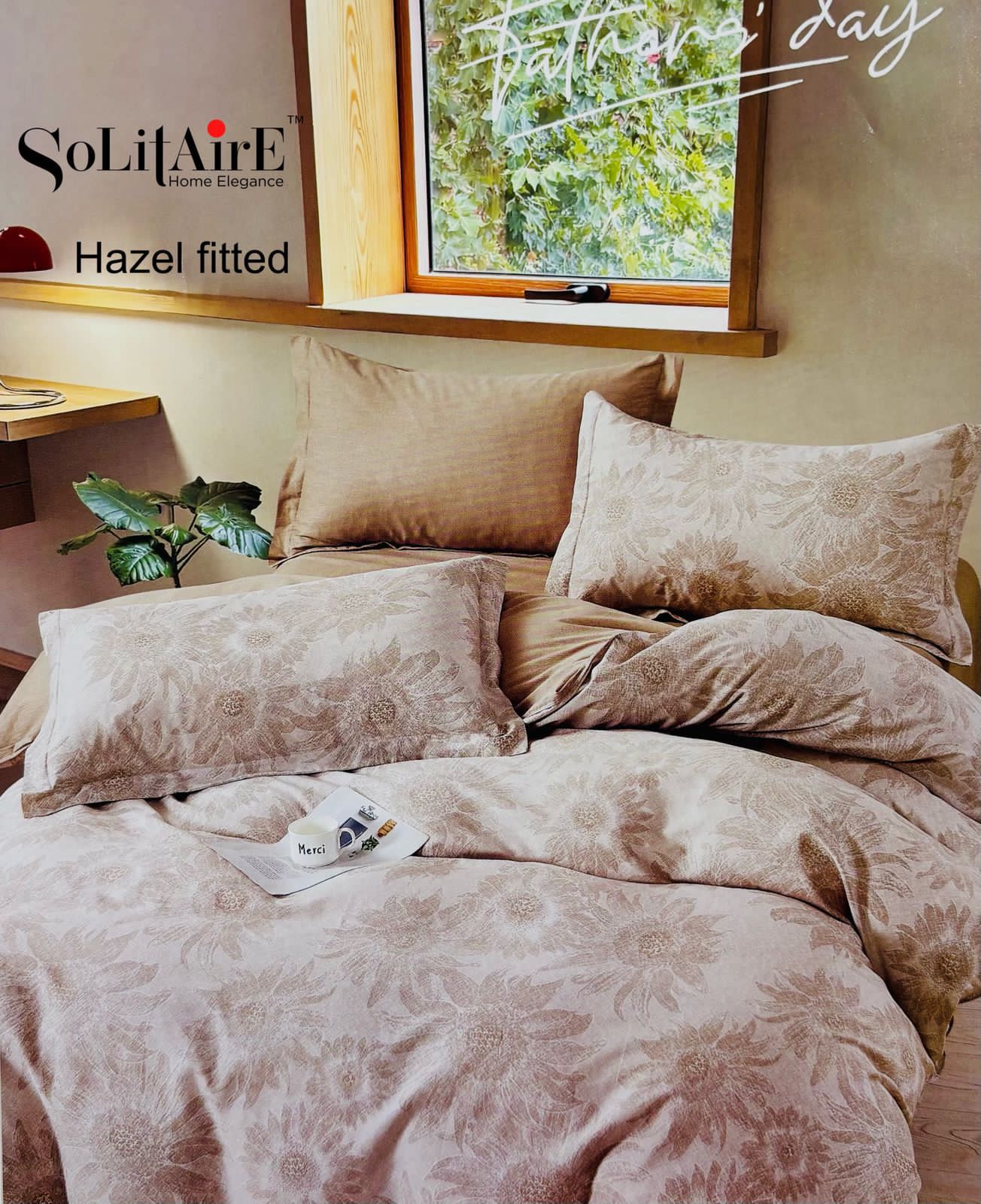 HAZEL FITTED COTTON BEDSHEET (FITTED BEDSHEET) (Fits All Double-Bed Sizes)