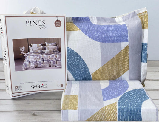 Pines King Size Bedsheet Set With 2 Pillow Covers
