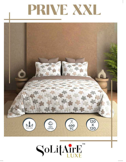 Prive XXL Super King Size Bedsheet Set Soft And Skin Friendly