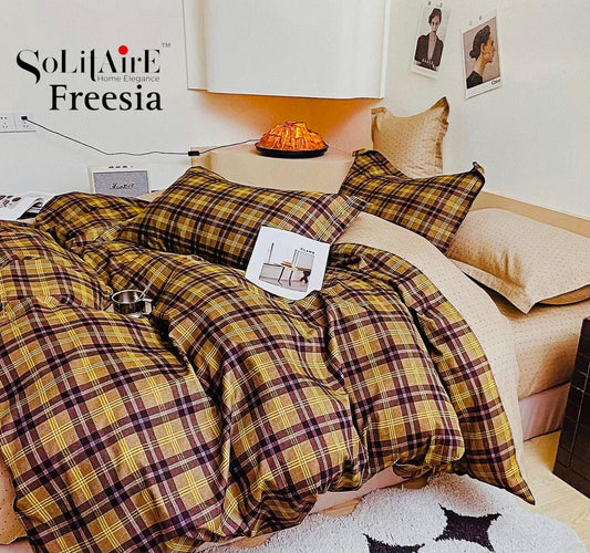 🌸 FREESIA 100% Cotton Queen Size Bedsheet Set
