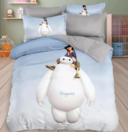 Kids Den Jointless King Size Panel Print Bedsheet Set