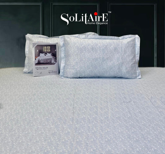 White Musk King Size 300 TC Cotton Bedsheet set