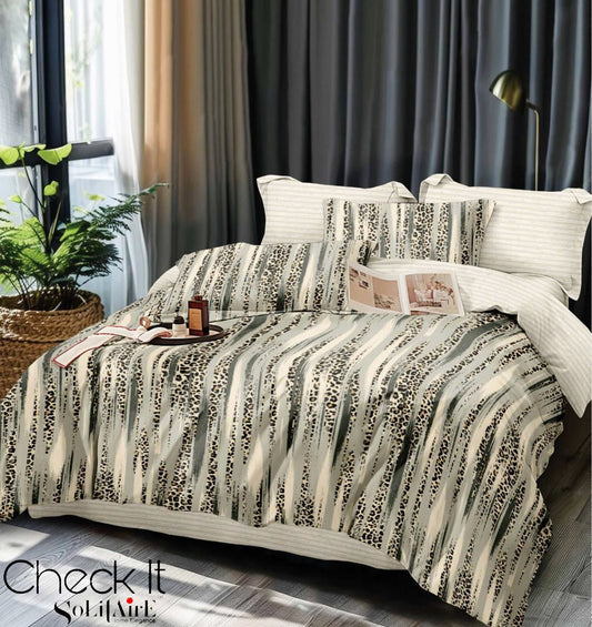Check It Glazed Cotton Double Bed Sheet