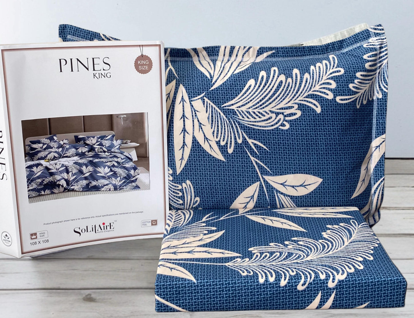 Pines King Size Bedsheet Set With 2 Pillow Covers