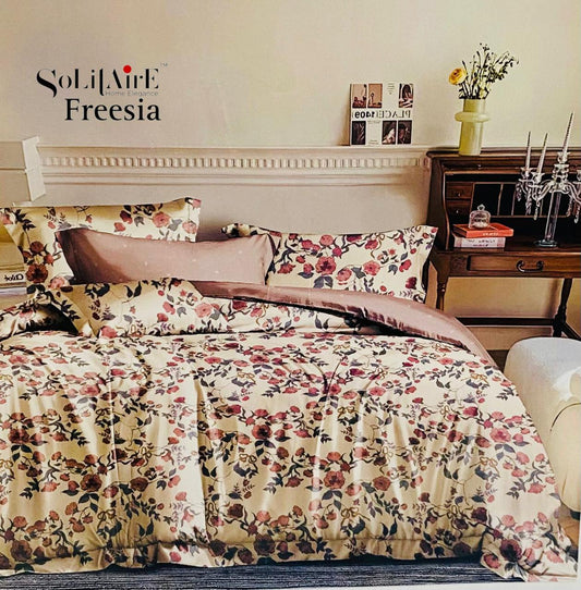 🌸 FREESIA 100% Cotton Queen Size Bedsheet Set
